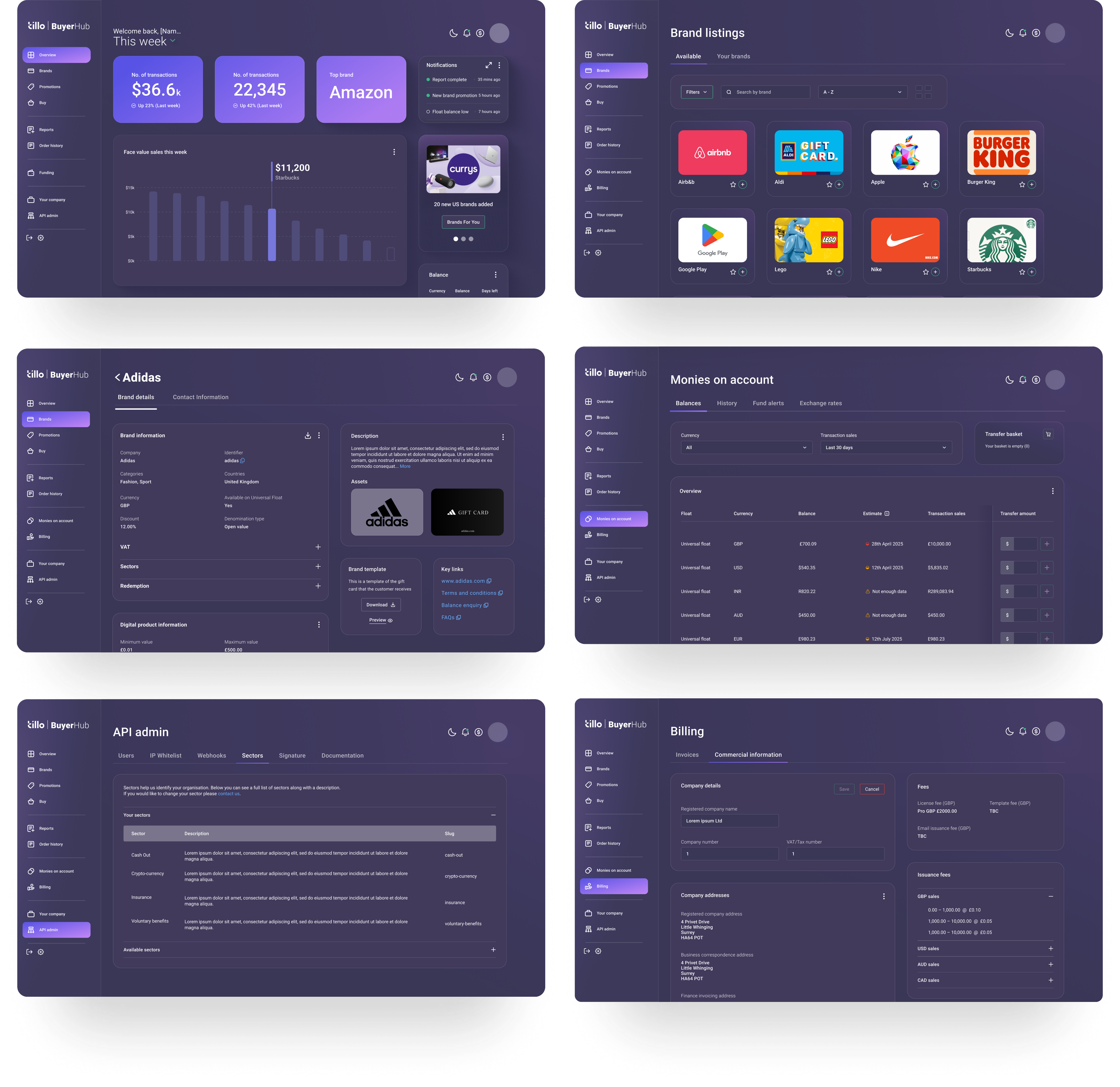 Final screens